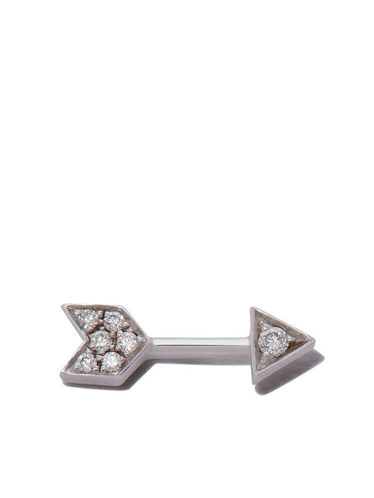 MARIA TASH 18kt white gold Arrow diamond stud earring Cover