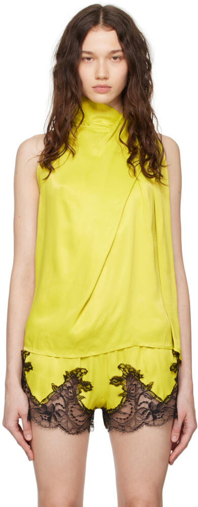 Marques Almeida Green Draped Blouse Cover