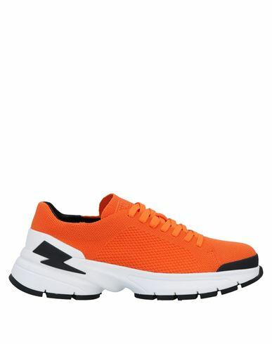 Neil Barrett Man Sneakers Orange Textile fibers Cover