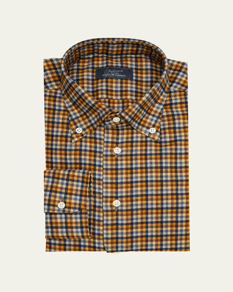 Bergdorf Goodman Men's Cotton Gingham Check Sport Shirt Cover