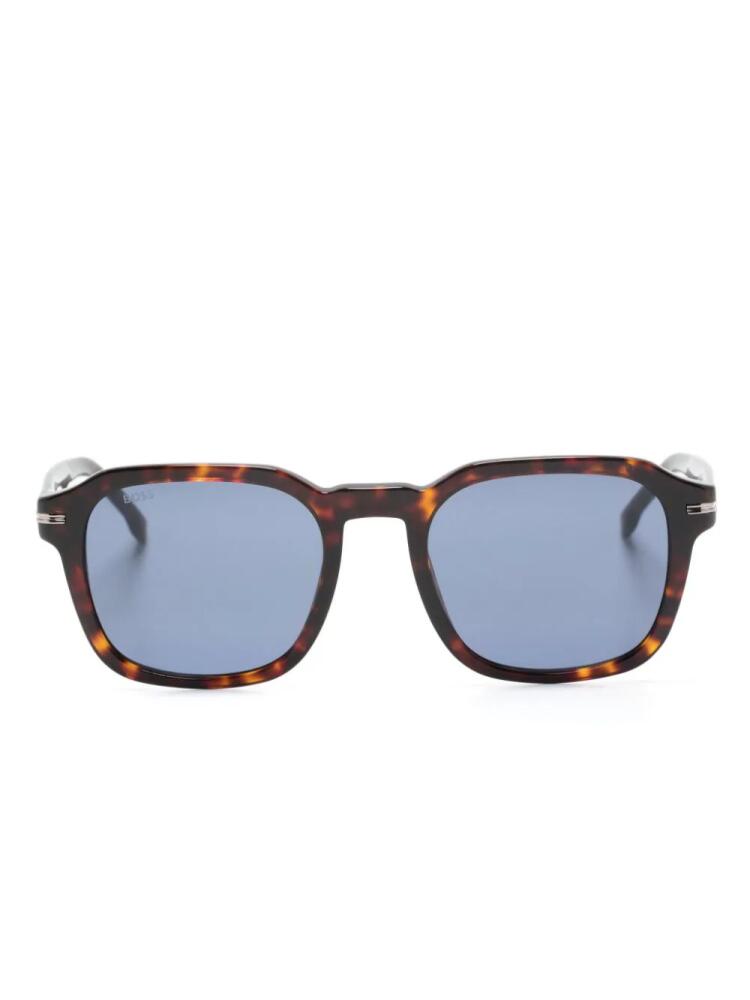 BOSS rectangle-frame sunglasses - Brown Cover