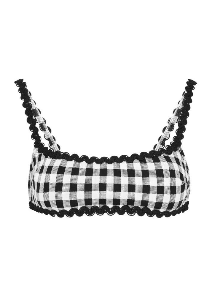 Leslie Amon Kendall Checked Bikini top - Black And White Cover