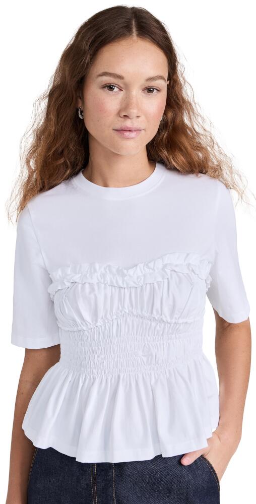 Cecilie Bahnsen Vilde T-Shirt Jersey White White Cover