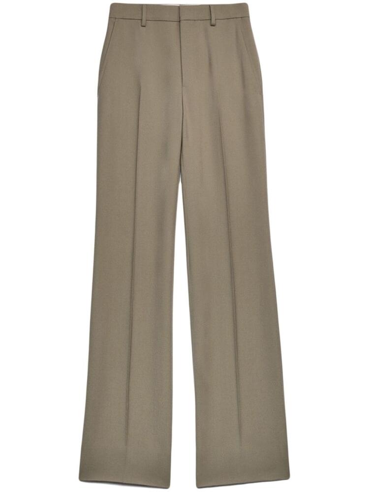 AMI Paris wool gabardine flared trousers - Neutrals Cover