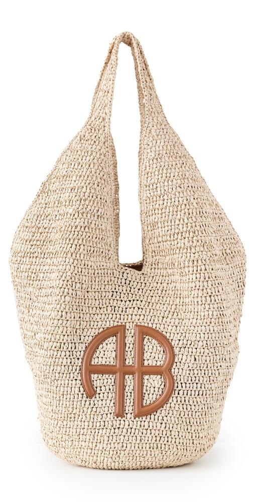 ANINE BING Large Leah Hobo Bag Tan Cover