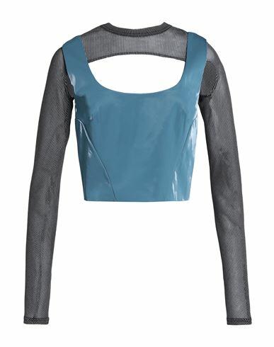 Mcq Alexander Mcqueen Woman Top Slate blue Polyester, Polyamide Cover