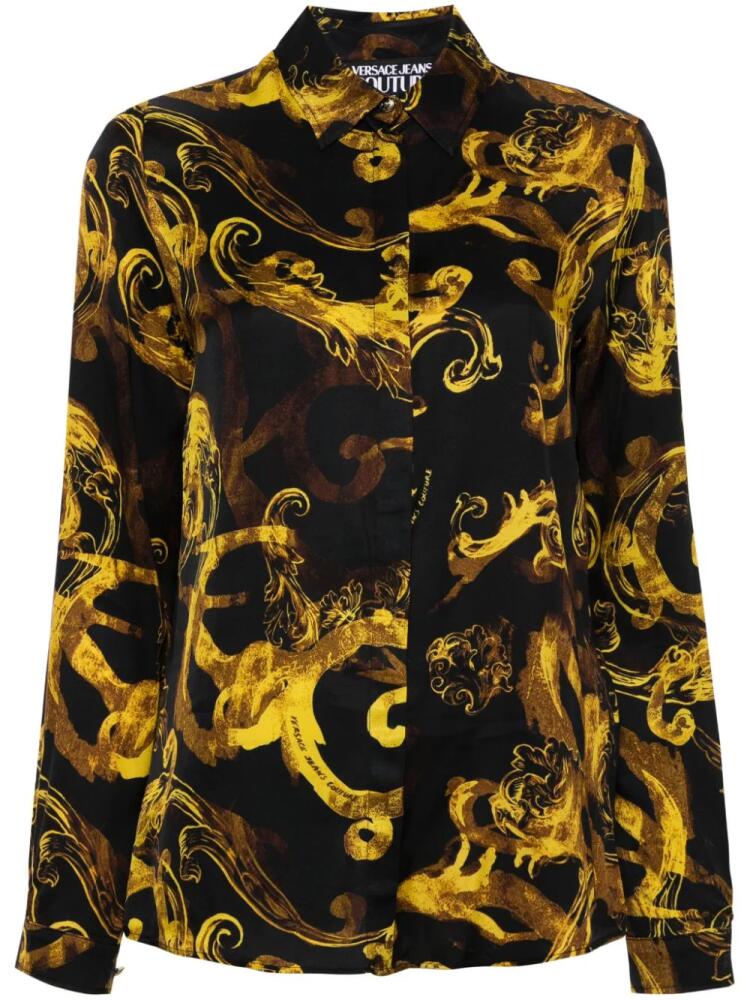 Versace Jeans Couture Watercolour Couture-print shirt - Black Cover