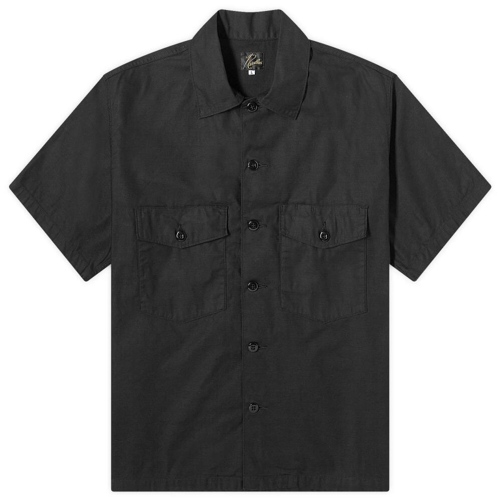 Needles Men's Short Sleeve Fatigue Shirt in Black Cover