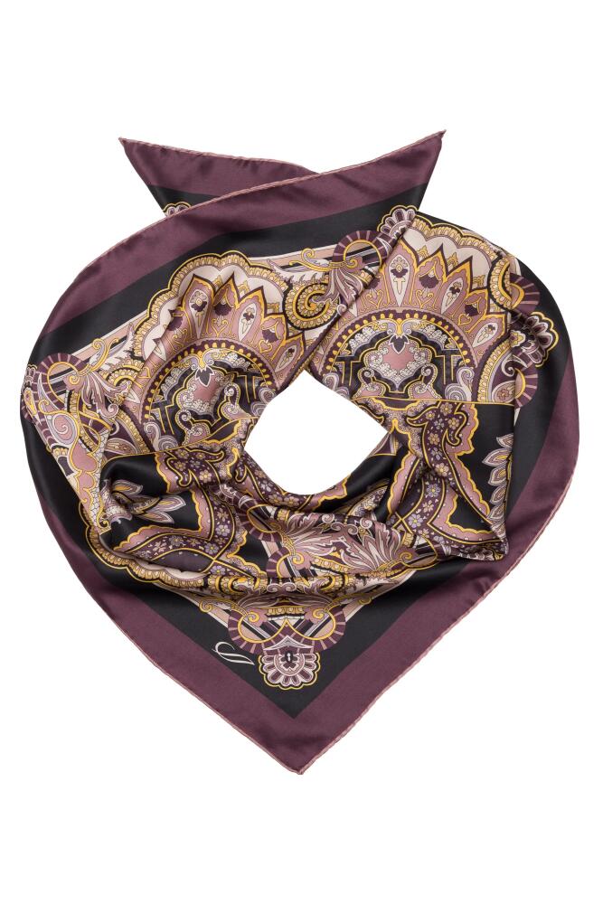 Elizabetta Malta - Hand Rolled Silk Foulard for Women in Plum Cover