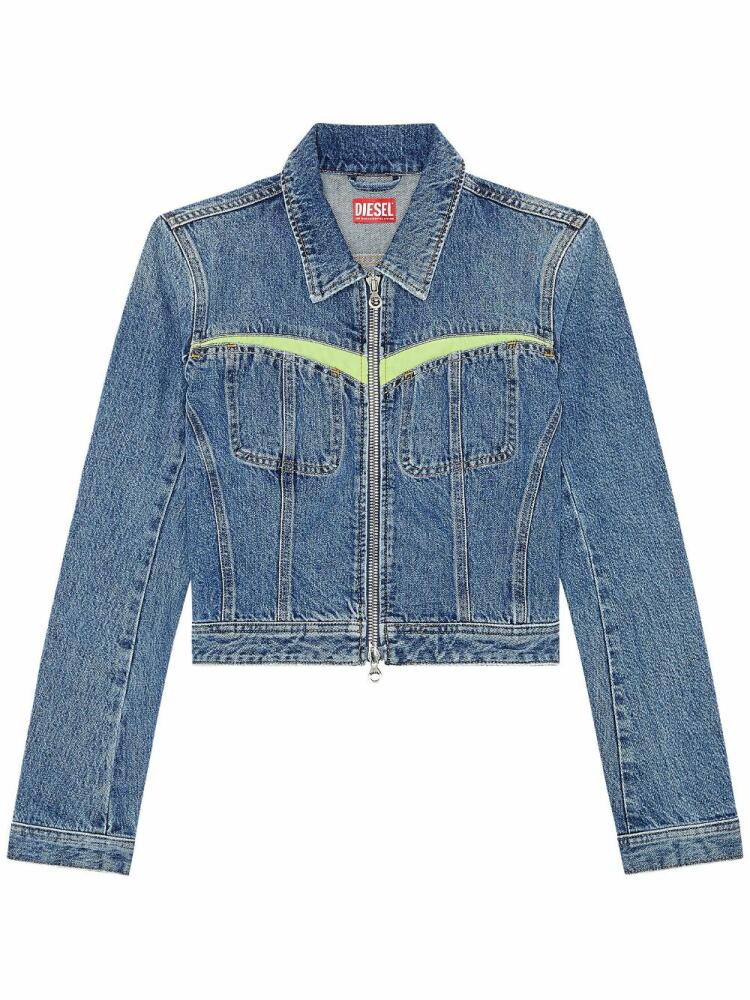 Diesel De-Simmy-Hs-S cropped denim jacket - Blue Cover