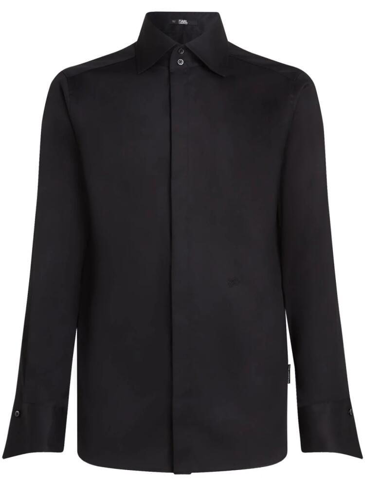 Karl Lagerfeld Essential collar-detail shirt - Black Cover