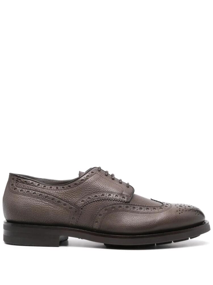 Santoni leather brogues - Brown Cover