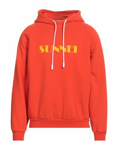 Sunnei Man Sweatshirt Orange Cotton, Elastane Cover