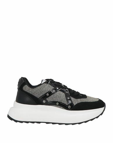 Apepazza Woman Sneakers Black Leather, Textile fibers Cover