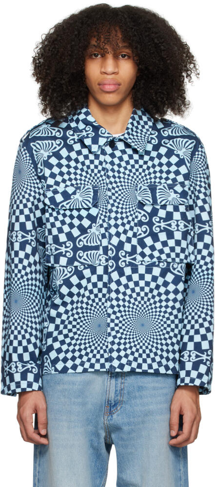 BLUEMARBLE Blue Folk Checkerboard Jacket Cover