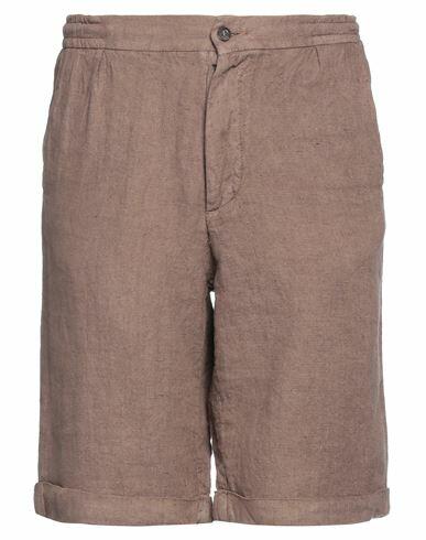 Alpha Studio Man Shorts & Bermuda Shorts Brown Linen Cover