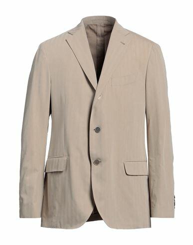 Lardini Man Blazer Beige Cotton, Silk Cover