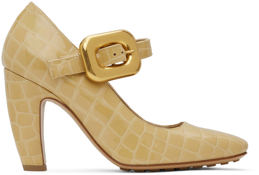 Bottega Veneta Beige Mostra Mary-Jane Pumps Cover