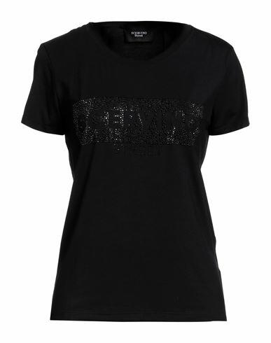 Scervino Woman T-shirt Black Viscose, Elastane Cover