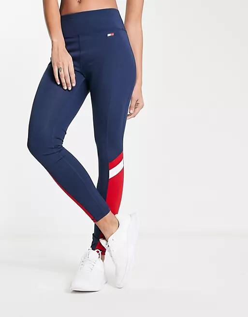 Tommy Hilfiger Sport stripe leggings in navy -set Cover