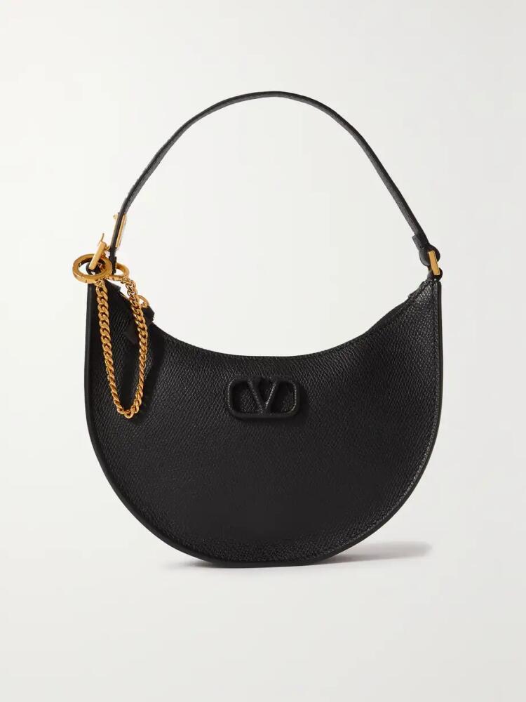 Valentino Garavani - Vlogo Mini Textured-leather Shoulder Bag - Black Cover