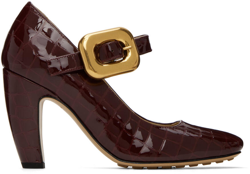 Bottega Veneta Burgundy Mostra Mary-Jane Heels Cover