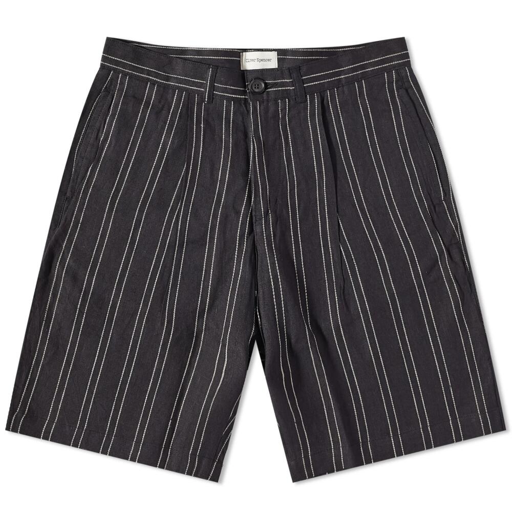 Oliver Spencer Men's Pleated Shorts in Black Cover