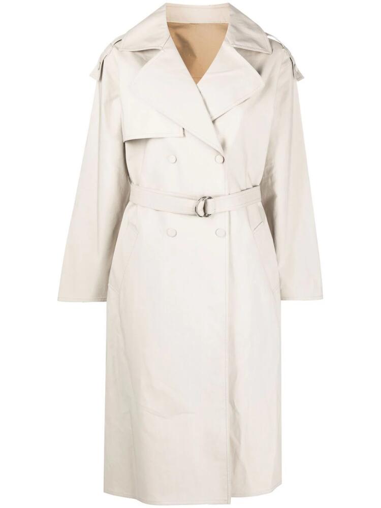 Yves Salomon silk belted trench coat - Neutrals Cover