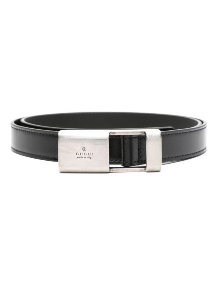 Gucci logo-engraved buckle belt - Black Cover