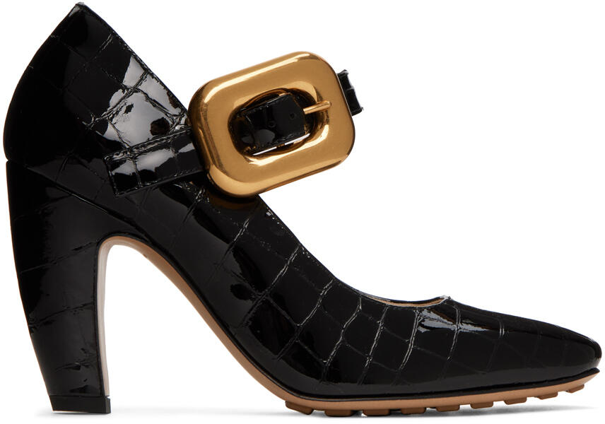 Bottega Veneta Black Mostra Mary-Jane Heels Cover