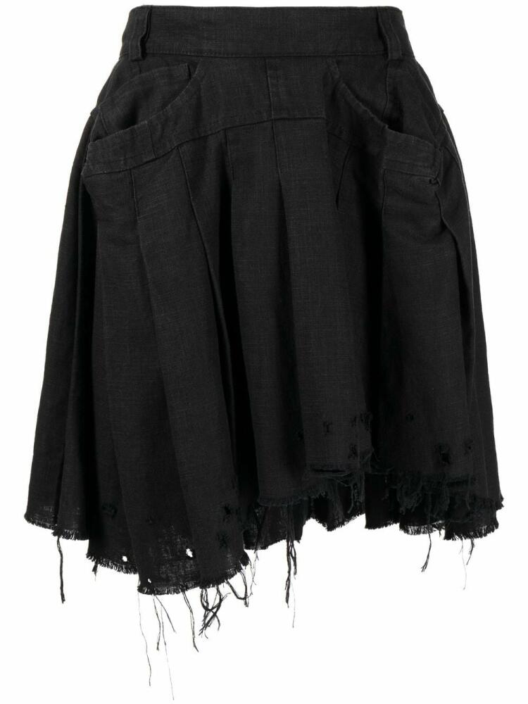 Natasha Zinko distressed-effect mini skirt - Black Cover