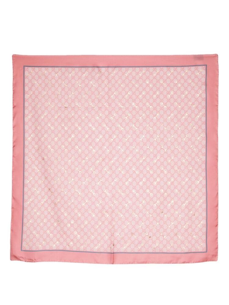 Gucci GG-print silk scarf - Pink Cover