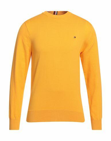 Tommy Hilfiger Man Sweater Orange Cotton, Polyester Cover