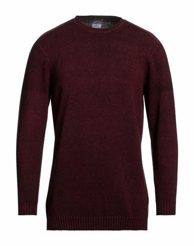 Rossopuro Man Sweater Burgundy Wool, Cashmere Cover