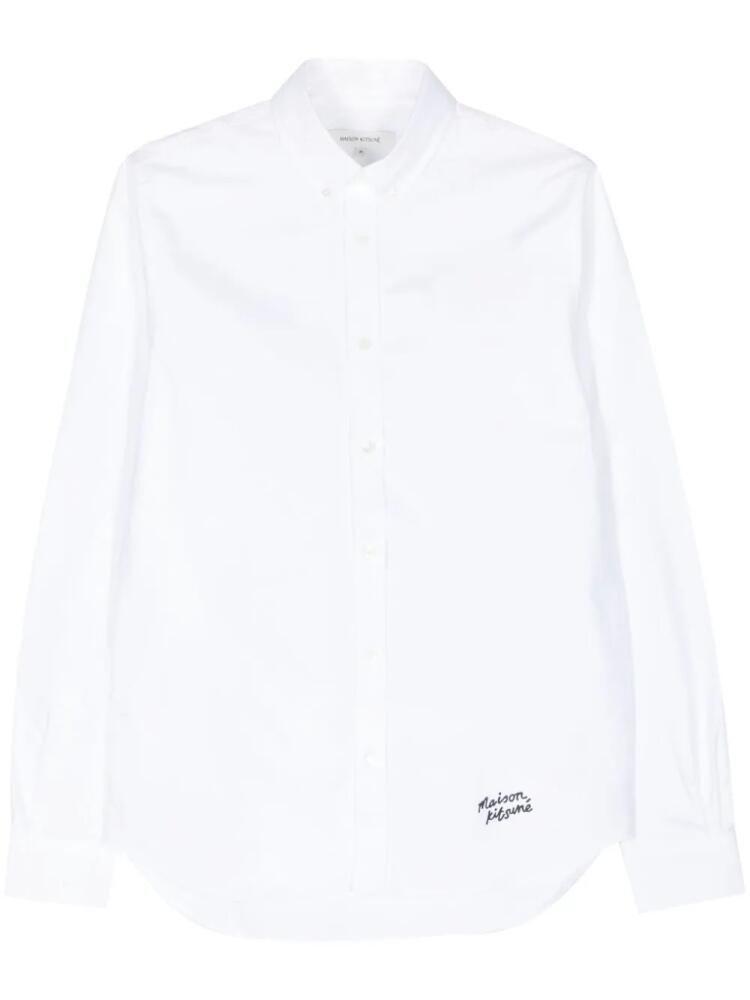 Maison Kitsuné logo-embroidered cotton shirt - White Cover