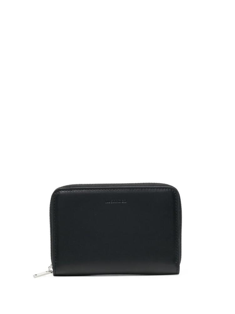 Jil Sander embossed-logo leather cardholder - Black Cover