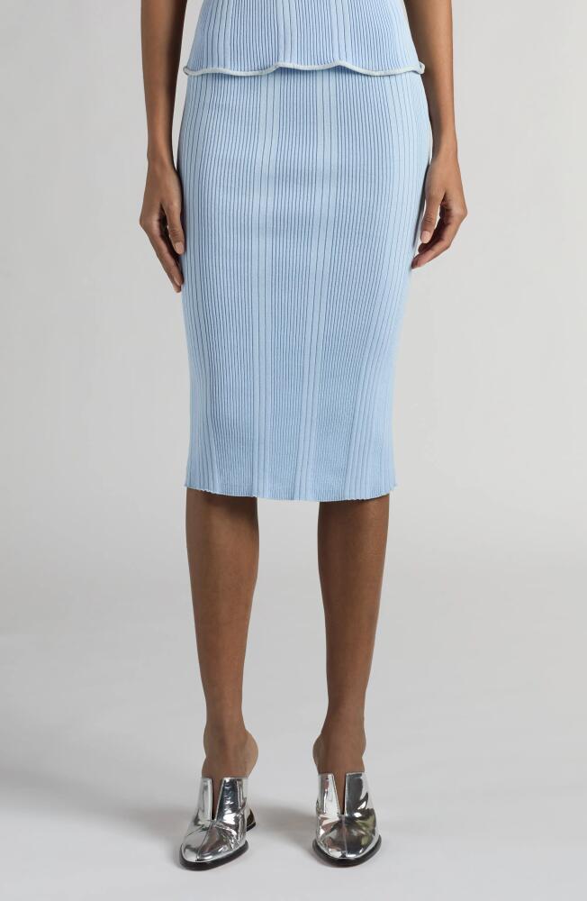 Bottega Veneta Variegated Rib Pencil Skirt in Bubble Cover