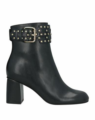 Red(v) Woman Ankle boots Black Leather Cover