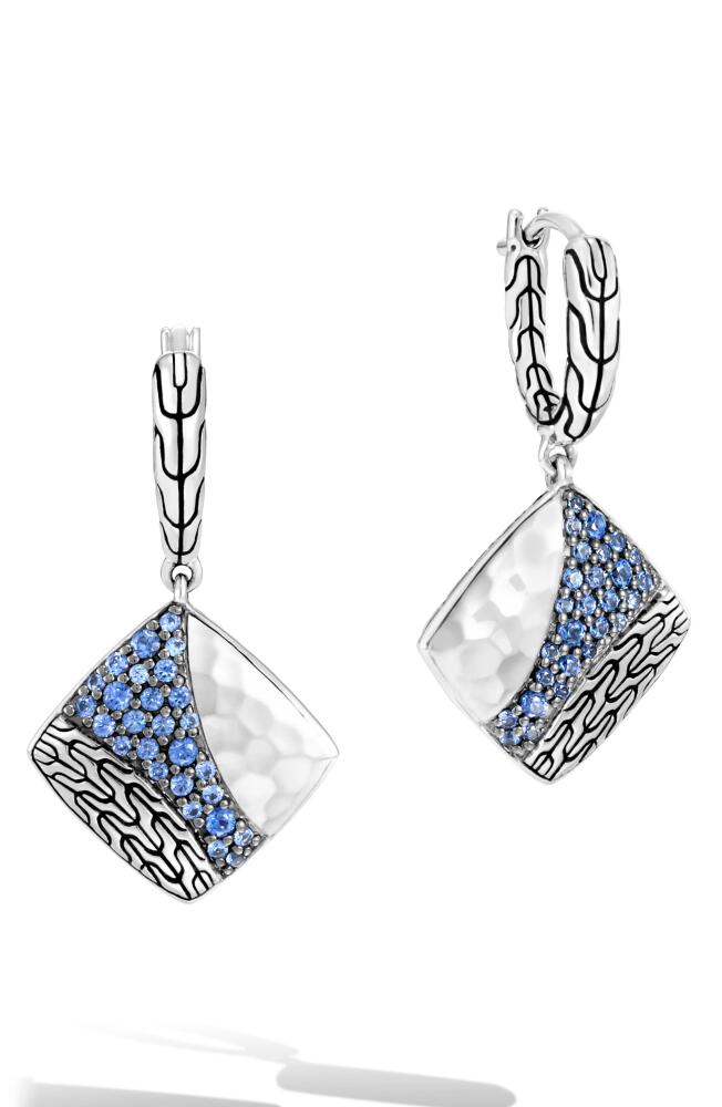 John Hardy Classic Chain Hammered Drop Earrings in Blue Sapphire Cover