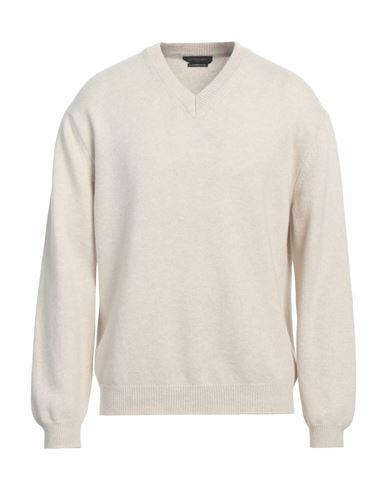 Daniele Fiesoli Man Sweater Beige Wool, Cashmere Cover