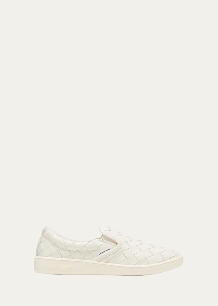 Bottega Veneta Sawyer Woven Leather Slip-On Sneakers Cover