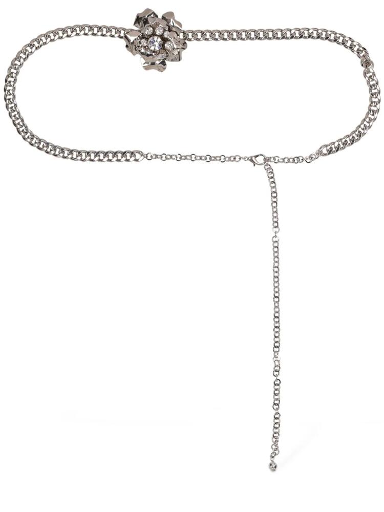 ALESSANDRA RICH Rose Chain Belt Cover