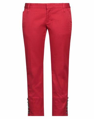 Dsquared2 Woman Pants Red Cotton, Elastane Cover