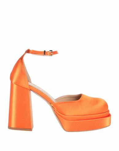 Ovye' By Cristina Lucchi Woman Pumps Orange Textile fibers Cover