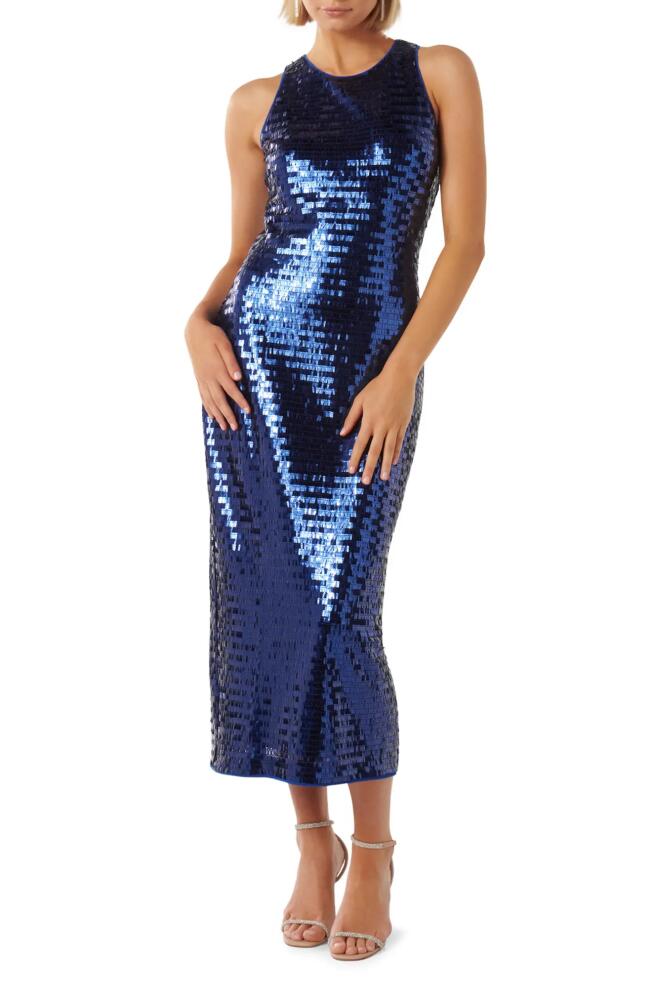 Ever New Lolita Sequin Cocktail Midi Dress in Navy Cover