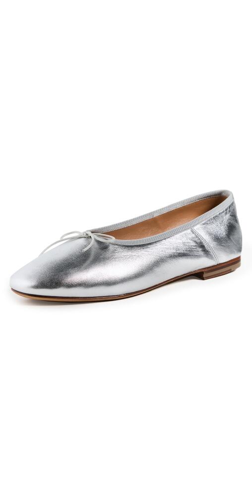 Mansur Gavriel Dream Ballerina Flats Silver Cover