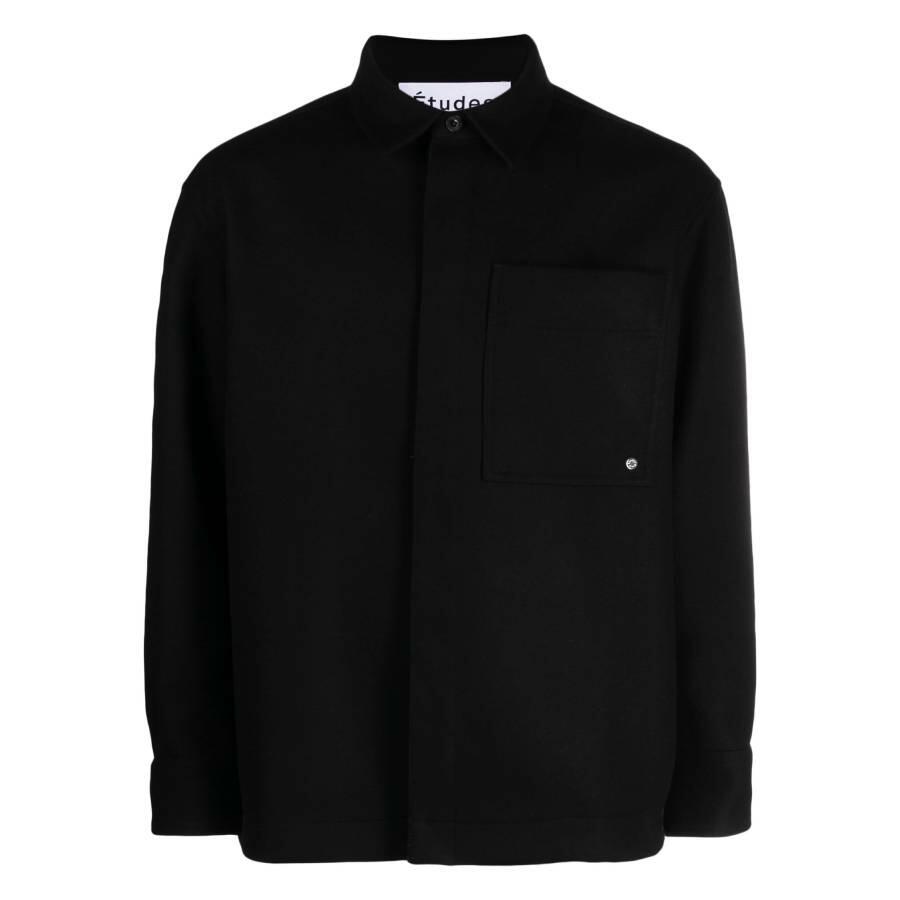 Etudes Black Picture Wool-Blend Shirt Cover