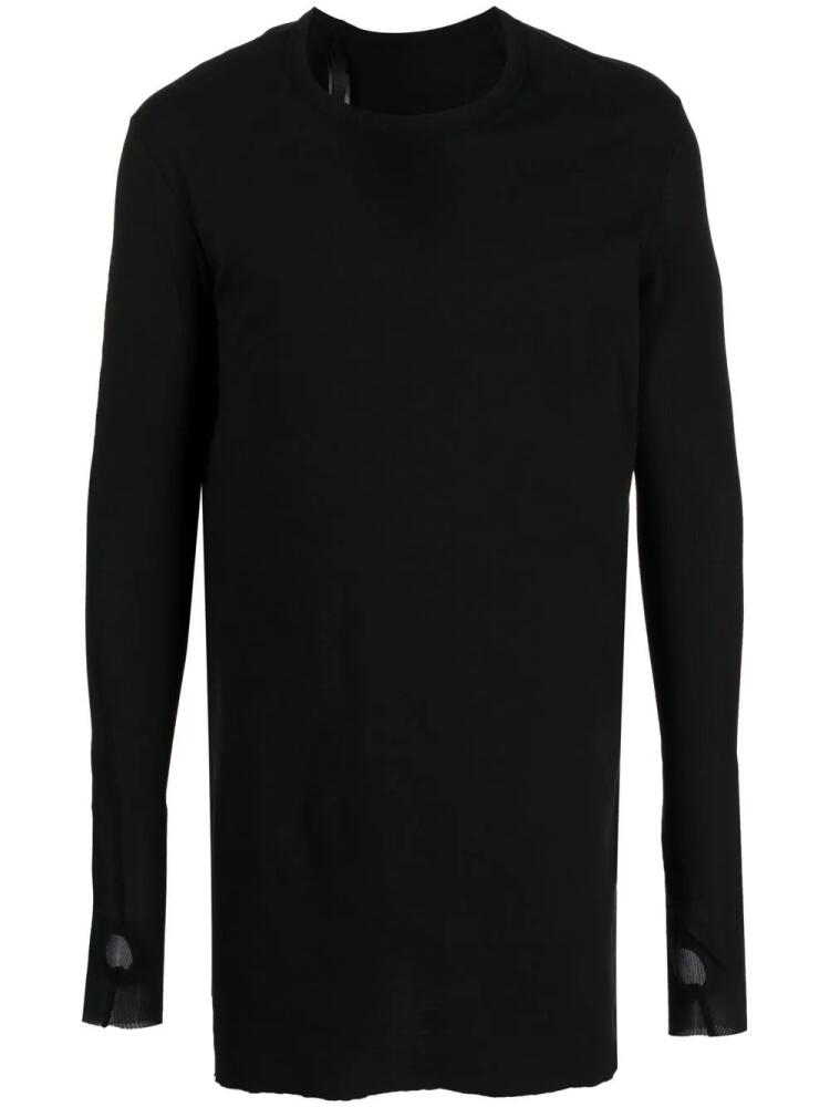 Boris Bidjan Saberi crew neck longline top - Black Cover