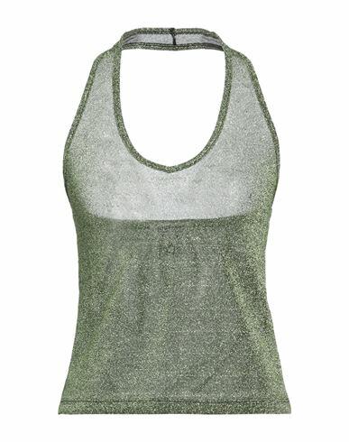 Shop ★ Art Woman Top Green Polyamide, Metallic fiber Cover