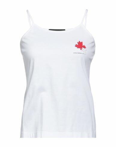 Dsquared2 Woman Tank top White Cotton Cover